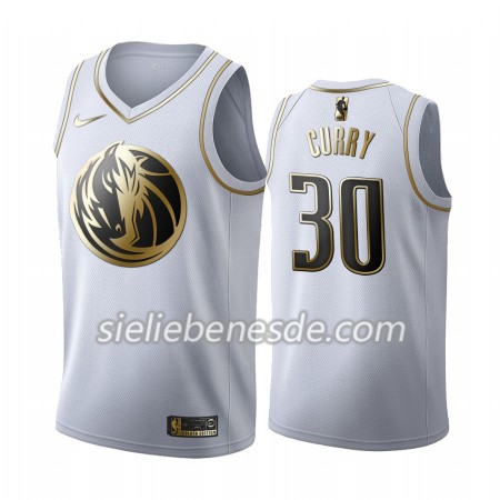 Herren NBA Dallas Mavericks Trikot Seth Curry 30 Nike 2019-2020 Weiß Golden Edition Swingman